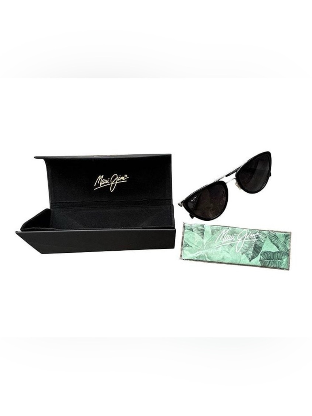 Maui Jim Black Frame Sunglasses with Dark Lenses